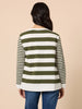 Brighton Stripe Print Top - Khaki Ivory rc&co