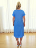 Over the Moon Print Dress - Blue RC&CO