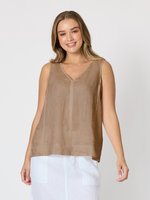 Tilly Linen Camisole - Mocha