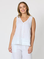 Tilly Linen Camisole - White