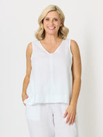 Tilly Linen Camisole - White