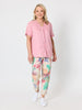 Audrey Linen Short Sleeve Top - Musk