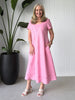 Le Marais Linen Midi Dress - Musk