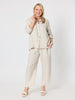 Milly Ruffle Hem Linen Shirt - Natural