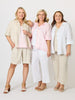 Milly Ruffle Hem Linen Shirt - Pale Pink