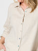 Milly Ruffle Hem Linen Shirt - Natural