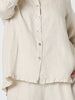 Milly Ruffle Hem Linen Shirt - Natural