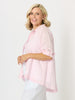 Milly Ruffle Hem Linen Shirt - Pale Pink