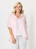 Milly Ruffle Hem Linen Shirt - Pale Pink