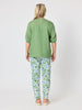 Anna V-neck Linen Top - Fern