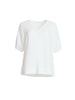 Anna V-neck Linen Top - White