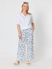Anna V-neck Linen Top - White