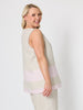 Chloe Contrast Linen Top - Natural Pale Pink