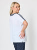 Chevron Cotton T-shirt - White/Navy rc&co