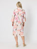 Amalfi Floral Rose Print Dress - Pink/Multi
