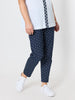 Tropez Slim Leg Print Pant - Navy/White rc &co