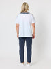 Tropez Slim Leg Print Pant - Navy/White rc &co