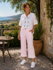 Hudson Wide Leg Crop Jean - Pale Pink rc&co