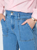 Hudson Wide Leg Crop Jean - Denim rc&co