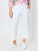 Hudson Wide Leg Crop Jean - White rc&co