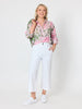 Hudson Wide Leg Crop Jean - White rc&co