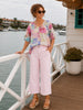 Hudson Wide Leg Crop Jean - Pale Pink rc&co