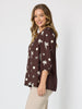 Canopy Embroidered Top - Coffee