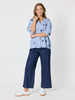 Botanica Embroidered Floral Shirt - Navy/White