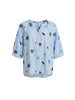 Botanica Embroidered Floral Shirt - Navy/White