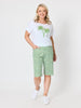 Oasis Palm Sequin T-shirt - White rc&co