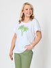 Oasis Palm Sequin T-shirt - White RC&CO