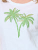 Oasis Palm Sequin T-shirt - White RC&CO