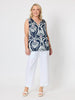 Lara Linen Wide Leg Pant - White