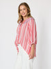 Seaport Embroidered Stripe Top - Red White RC&CO