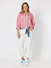 Seaport Embroidered Stripe Top - Red White RC&CO