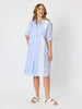 Miramar Stripe Print Shirt Dress - Blue/White