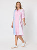 Miramar Stripe Print Shirt Dress - Lipstick Multi