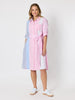 Miramar Stripe Print Shirt Dress - Lipstick Multi