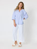 Laguna Stripe Print Top - Blue/White