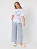 Laguna Graphic Print Cotton Tee - White