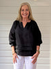 Kate Linen Top - Black