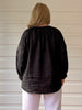 Kate Linen Top - Black
