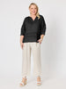 Kate Linen Top - Black
