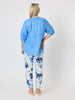 Kate Linen Top - Cornflower
