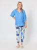 Kate Linen Top - Cornflower