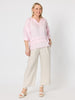 Kate Linen Top - Pale Pink