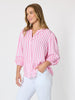 Montecito Stripe Print Top - Lipstick White