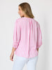 Montecito Stripe Print Top - Lipstick White