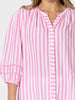 Montecito Stripe Print Top - Lipstick White
