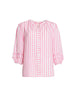 Montecito Stripe Print Top - Lipstick White